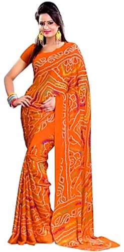 Get My Choice Rajasthani Bandhani Print Saree by My Choice Sarees Private Limited