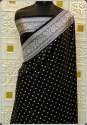 Buy Georgette Dyeable Khadi Soft Silk Saree thumb 1