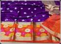 Get Party Wear Semi Silk Saree For Sale thumb 4