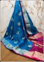 Party Wear Semi Linen Silk Saree For Women thumb 2
