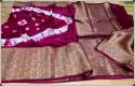 Party Wear Semi Silk Chunri Dai Saree At Wholesale thumb 2