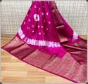 Party Wear Semi Silk Chunri Dai Saree At Wholesale thumb 4