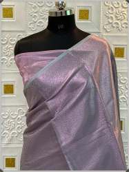 Tissue Warp Pink Firozi Kanchipuram Saree