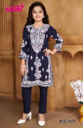 Black Embroidery Kurti Set By Ammi Brand