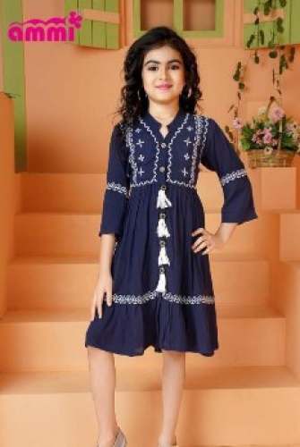 Kids Girls Cotton Kurti Full Sleeve by Ammi Enterprises