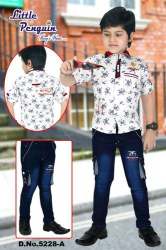 designer jeans shirt set