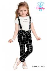 checks print dungaree