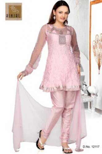 Fancy Collection Baby Pink Salwar Kameez by Kinjal Creation