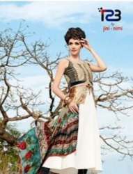 White Sleeveless Koti Style Kurti For Women