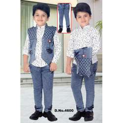 denim formal suit
