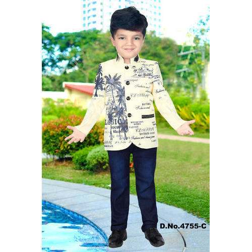 printed formal suit