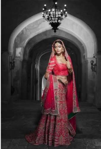 Embroidered Bridal Lehenga by Vemanya Design Worx Pvt Ltd