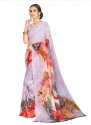  Fancy designer Digital Print Chiffon Saree  thumb 2