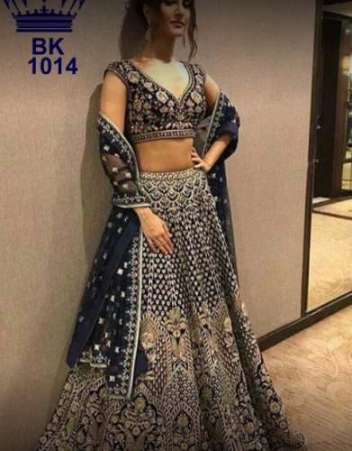 Buy Blue Embroidery Lehenga Choli At Retail by Agarwals Designer Hub