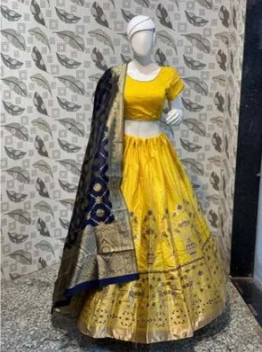 Chanderi Designer lehenga by saurabh designer