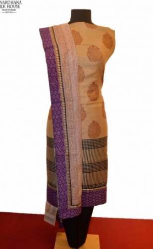 Exclusive Janardhana Silk House Brand Tussar Silk Handloom Suit  by Janardhana Silk House