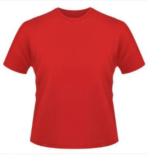 Mens Red Plain Round Neck T Shirt by Suntex Inc
