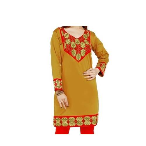 Casual wear Embroidered Straight Kurti