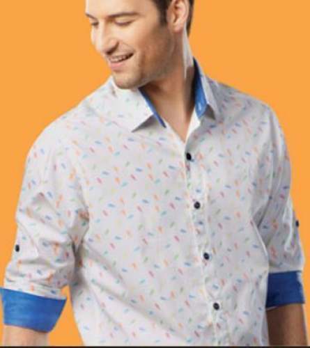 Printed mens cotton shirt  by Raymond Ltd