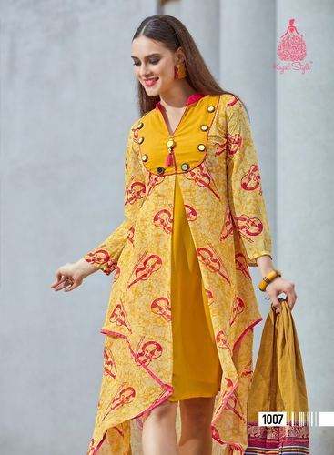 Embroidered Georgette Kurti by Khushbu Textile