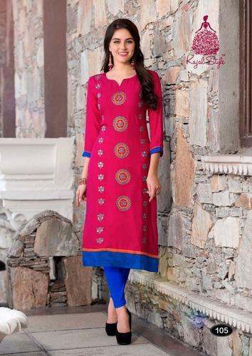 Kajal style Printed Kurti for Ladies by Khushbu Textile