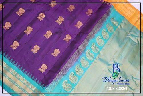 Handloom Gadwal Silk saree by Bhavya Saress