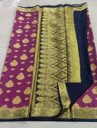 Fancy Mysore silk crepe saree 
