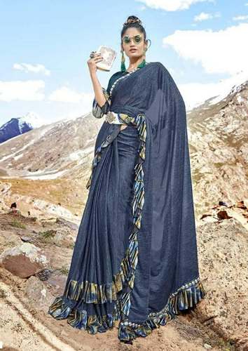 Party wear ruffle Designer saree 