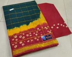 Traditional Bandhani Checks Saree
