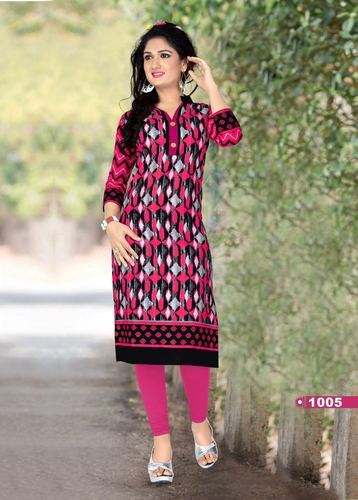 Straight Cotton Kurti for Ladies by shreyash tradelinks