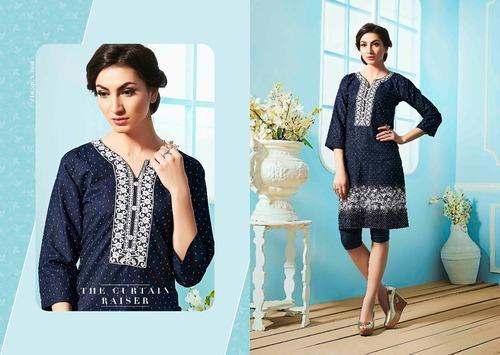 Designer Denim Kurti by Womens Paradise