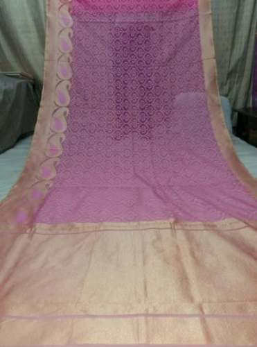 New Fancy Pink Jute Saree For Women by Zaya Saree Stores