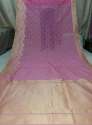 New Fancy Pink Jute Saree For Women
