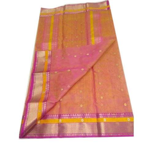 Double Shade Handloom Chanderi Saree by Kalyan Bunkar Handloom Chanderi