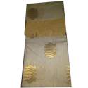 Gold color lotus design Handloom Saree