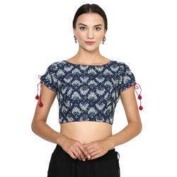 Cotton Blouse In Indigo