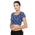Designer Indigo Cotton Blouse