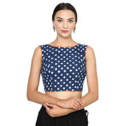 Indigo Cotton Blouse