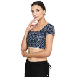 Indigo Designer Blouse In Cotton