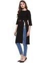  jaipur Prints Black High Slit Kurta thumb 2