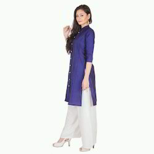 Navy Blue Pintucks Kurti