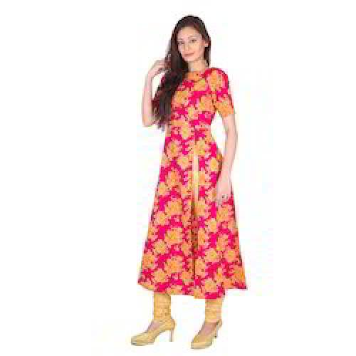 Printed Pink Designer Kurta