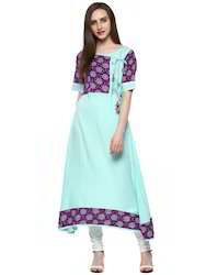 Rayon Designer  Floor Length Umbrella Cut Kurta