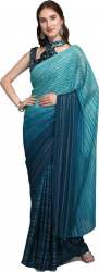 Buy Striped Art Silk Saree By Vaidehi Fashion
