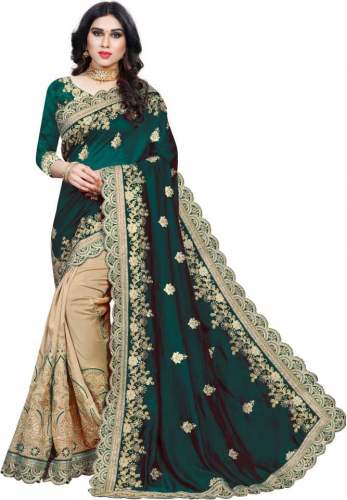 Get Embroidered Silk Saree By Vaidehi Fashion by Vaidehi Fashion