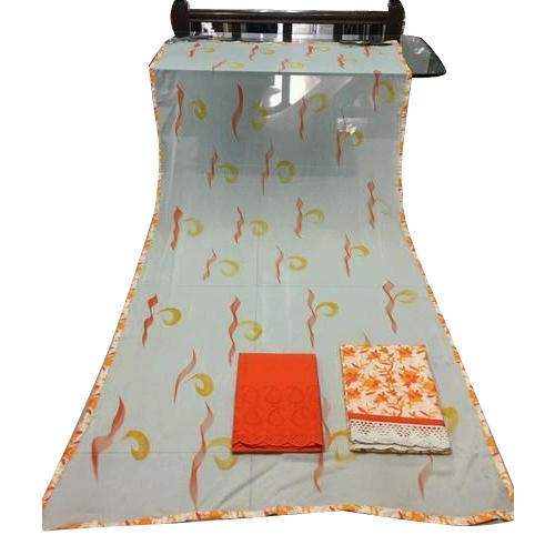 Designer Printed Net Dupatta 