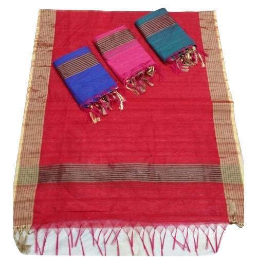 Plain Designer Silk Dupatta