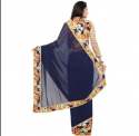 Dark Blue color Bollywood Georgette Saree thumb 3