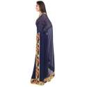 Dark Blue color Bollywood Georgette Saree thumb 4