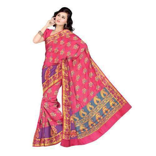 Printed pure silk pattu saree by Srinath Cottons